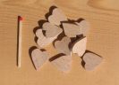 10 coeurs miniatures a coller a decorer