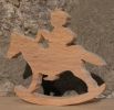 cheval à bascule avec cavalier