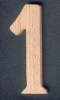Chiffre 1 en bois ht 8cm