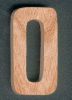 Chiffre 0 en bois 5 cm decoupé manuellement