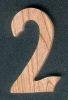 Chiffre 2 en bois 5 cm
