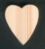 Coeur en bois 6 x 7.5 cm