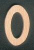 Lettre O en bois hauteur 5 cm a coller