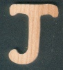 Lettre J en bois