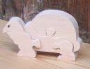 Puzzle  bois 4 pi&egrave;ces tortue Fr&egrave;ne