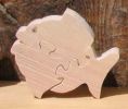Puzzle en bois poisson 3 pi&egrave;ces Fr&egrave;ne