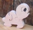 Puzzle en bois tortue 3 pi&egrave;ces Fr&egrave;ne