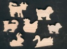 Sachet 7 figurines en bois thème ferme