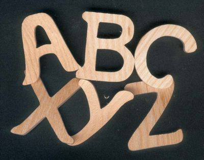 22 lettre en bois de frene massif hauteur 5cm 