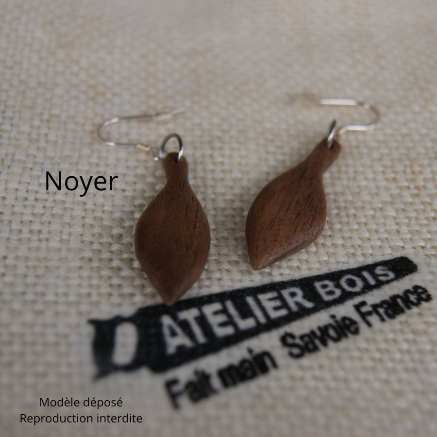 boucles d'oreilles bijoux bois fabrication artisanale 