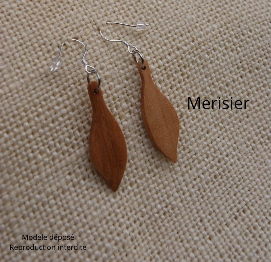 boucles d'oreilles bijoux bois fabrication artisanale 