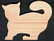 Chat en bois d'&eacute;pic&eacute;a