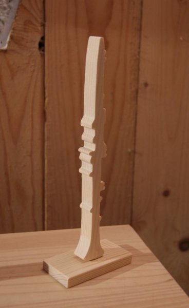 Clarinette en bois massif ht 20 cm fait main decoration interieur musique cadeau clarinettiste