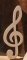 clef de sol en bois massif ht 15 cm decoration musicale, cadeau musicien, fait main