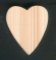 Coeur en bois massif 6 x 7.5 cm, avec ou sans piton d'accrochage, decoupé a la main