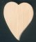 Coeur en bois massif  6 x 7.5 cm forme inclinée avec ou sans piton d'accrochage, fait main