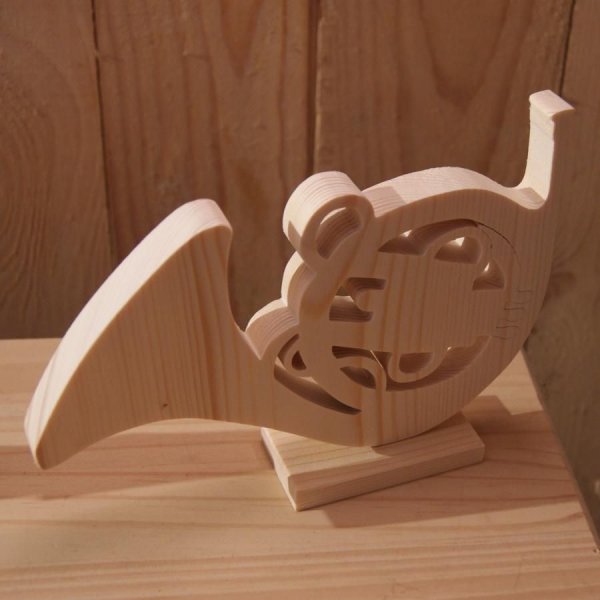 cor d'harmonie en bois monté sur socle decoration, centre de table mariage fait main cadeau original corniste