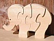 elephant puzzle 4 pieces frene