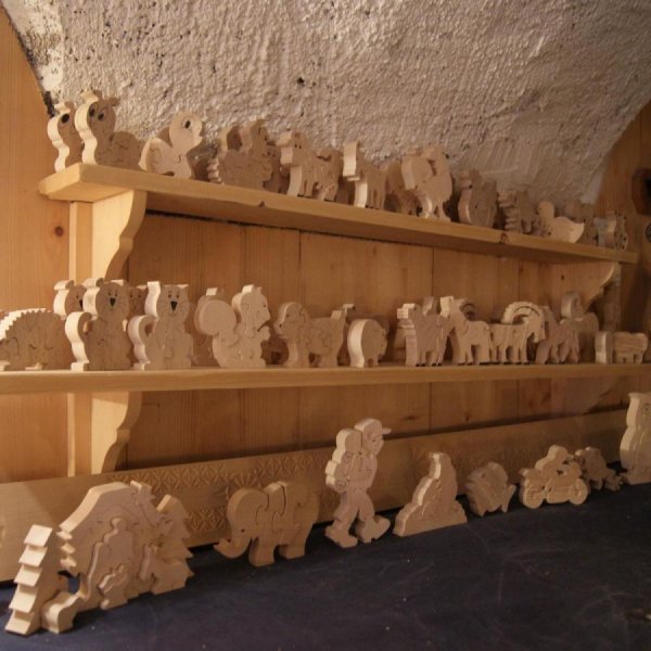 elephant puzzle 4 pieces hetre massif, fait main, animaux savane