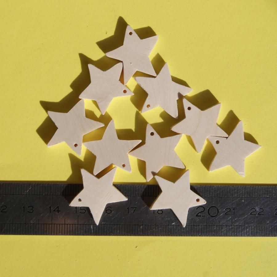 AUEAR, Lot De 300 étoiles En Bois Brut De 5,1 Cm Pour Décorations De Noël Et De Mariage