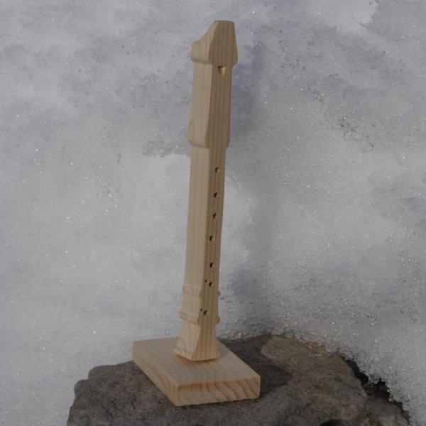 Flute a bec en bois massif ht 20 cm fait main decoration interieur musique cadeau flutiste