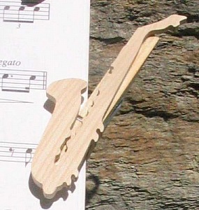 Support à pince en acier inoxydable pour partitions de saxophone alto