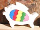 Poisson avec oeuf puzzle en bois