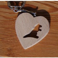 Porte Clef Animaux En Bois Porte Clef Coeur Et Marmotte