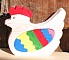 Poule avec oeuf puzzle en bois
