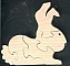 Puzzle  bois 5 pi&egrave;ces lapin Fr&egrave;ne