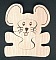 Puzzle bois Souris 3 pieces en Frene