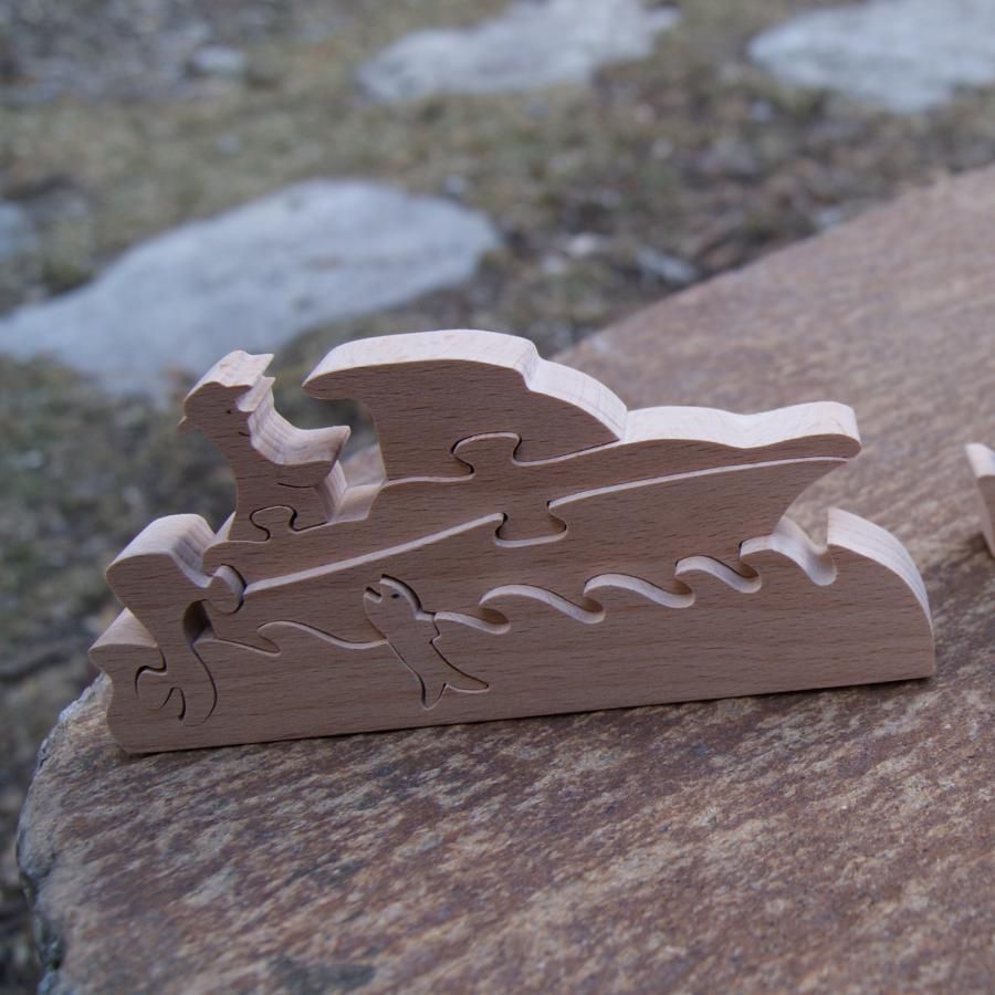 puzzle 7 pieces bateau et pêcheur fabrication artisanale