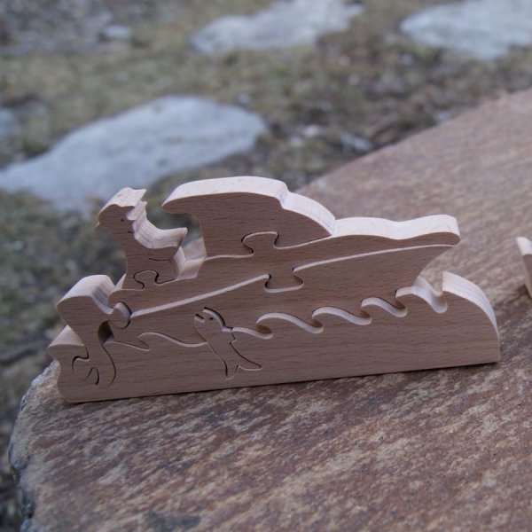 puzzle 7 pieces bateau et pêcheur fabrication artisanale