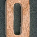 Chiffre 0 en bois  massif 5 cm decoupé manuellement