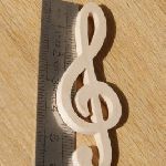 Figurine clef de sol ht 6cm deco mariage theme musique bois massif fait main embellissement scrapbooking