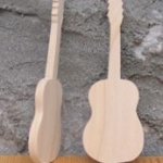Figurine marque place guitare  mariage theme musique, bois, fait main