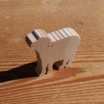 Figurine miniature mouton, agneau, brebis en bois a décorer