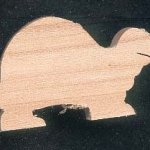 Figurine tortue en bois massif, fait main