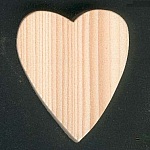 Coeur en bois 5 x 5.5 cm Saint Valentin