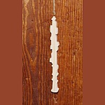 Hautbois en bois 15cm, d&eacute;coration musicale