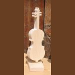 violoncelle en bois monté sur socle cadeau original pour un musicien, décoration de table thème musical