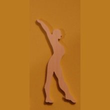 Figurine danseuse 3mm bois massif fait main embellissement scrapbooking danse