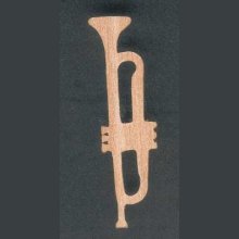 Figurine trompette en bois