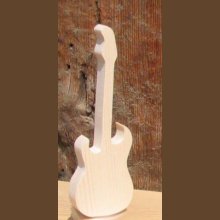 Guitare electrique en bois 15cm, déco musicale
