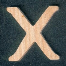 Lettre X en bois hauteur 5 cm