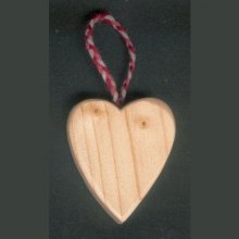Petit coeur en bois à suspendre saint valentin