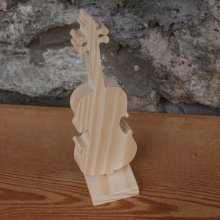 violon monté sur socle décoration mariage anniversaire en bois massif fait main cadeau violoniste