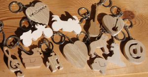 porte clef bois